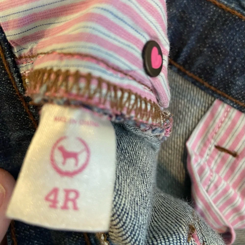 Pink Victoria Secret Boot Jeans Size 4R - Picture 12 of 14
